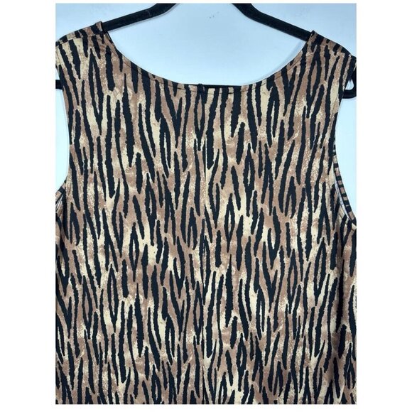 Jules & Leopold Size 3X Animal Print Brown & Black Sleeveless Blouse. New - Picture 8 of 11